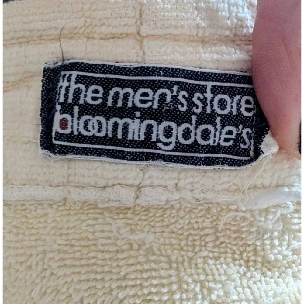 The Men's Store Bloomingdale's Heavy Cotton Bathrobe Robe Made In Brazil Vintage